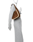 Suede Shearling Small Le 5 A 7 Soft Hobo Dark Sigaro Natural Beige