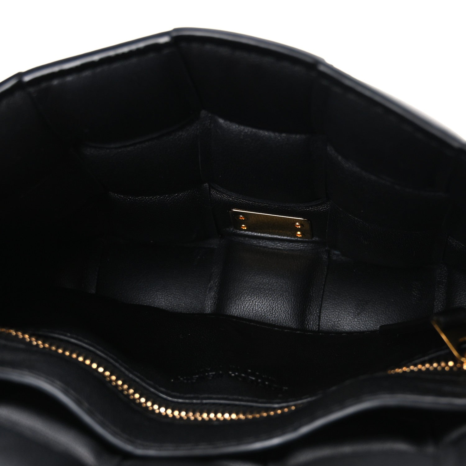 Nappa Maxi Intreccio Small Padded Cassette Crossbody Bag Black