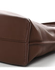 X SUNA FUJITA Nappa Flamenco Knot Clutch Havana