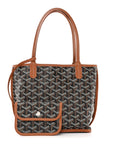 Goyardine Reversible Mini Anjou Black Gold