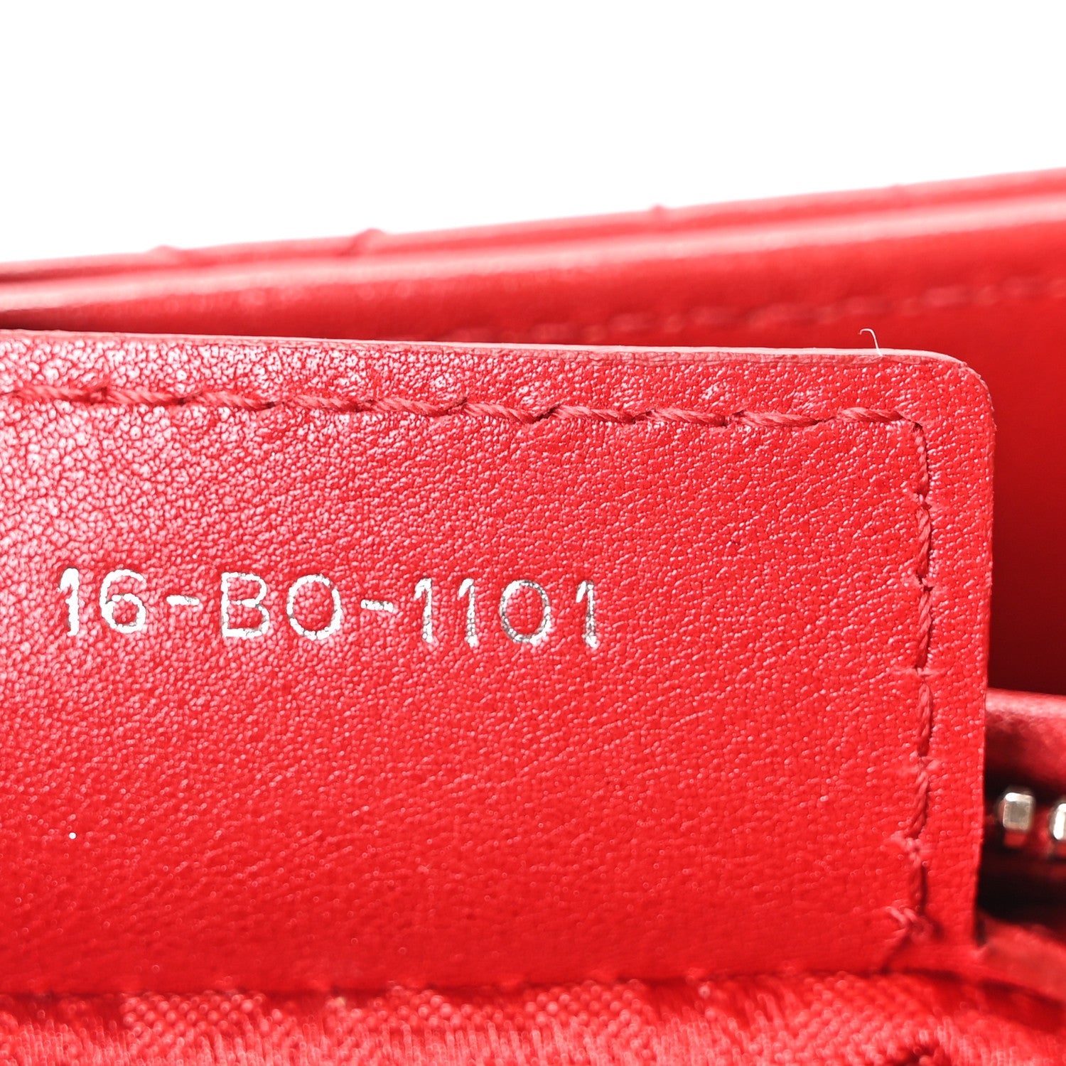 Lambskin Cannage Medium Lady D1OR Red