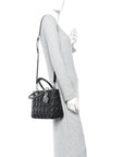 Grained Calfskin Cannage Medium Lady D1OR Black
