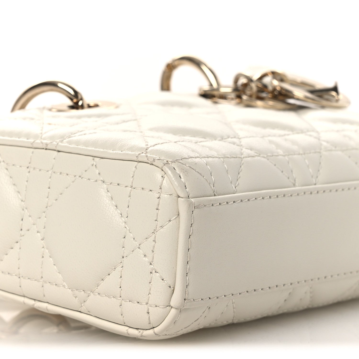 Lambskin Cannage Micro Lady D-Joy Latte