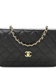 Caviar Quilted CC Turnlock Wallet On Chain WOC Black