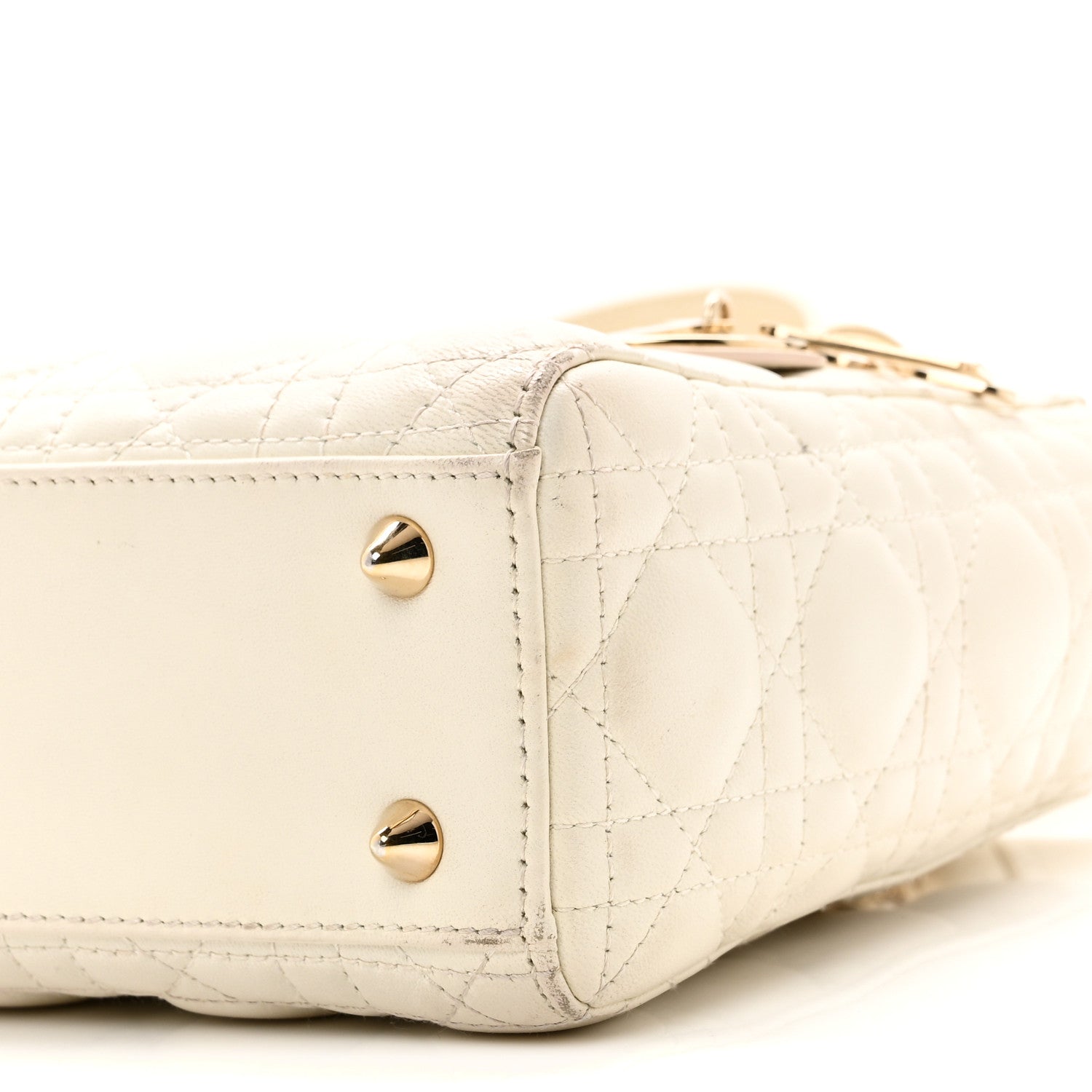 Lambskin Cannage Small My ABCD1OR Lady D1OR White