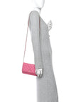 Caviar Quilted Wallet on Chain WOC Pink