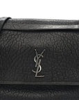 Grained Lambskin Monogram Large Niki Chain Satchel Black