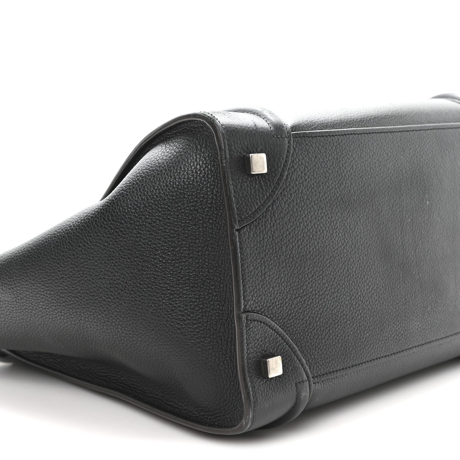 Drummed Calfskin Mini Luggage Black