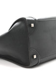 Drummed Calfskin Mini Luggage Black