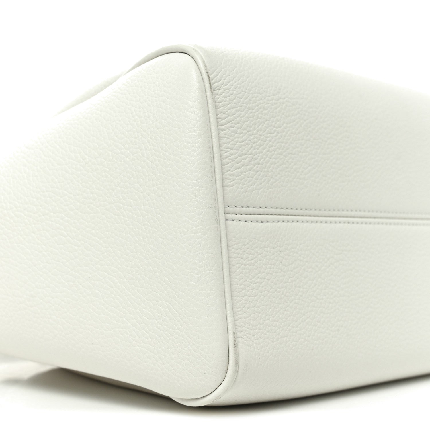 Calfskin Cuir Small Triomphe Cabas Drawstring White