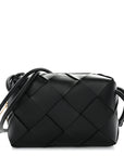 Lambskin Maxi Intrecciato Small Cassette Camera Bag Black