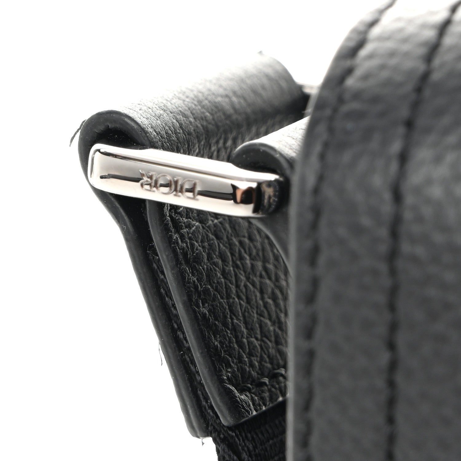 Oblique Jacquard Grained Calfskin Small Saddle Messenger Bag Beige Black
