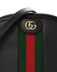 Calfskin GG Web Small Ophidia Dome Shoulder Bag Black
