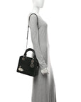 Ceramic Effect Deerskin Jeweled Swan Lady D1OR Black