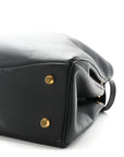 Smooth Calfskin Large Rodeo Top Handle Handbag Black