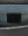 Grained Calfskin Bee Star Small Padlock Shoulder Bag Black