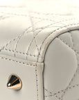 Lambskin Cannage Medium Lady D1OR Grey