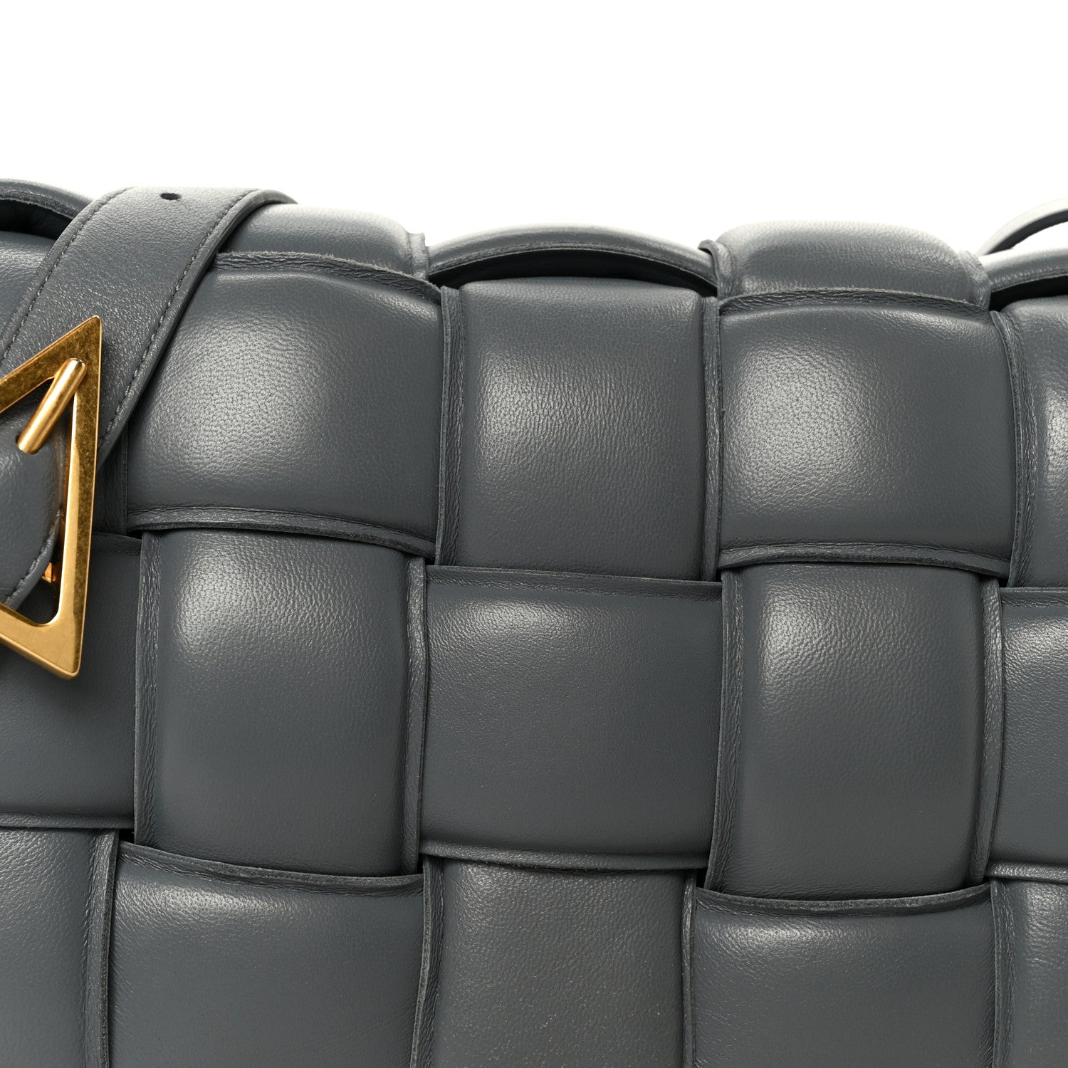 Nappa Maxi Intreccio Padded Cassette Crossbody Bag Thunder