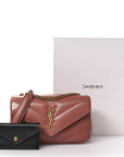 Lambskin Chevron Quilted Mini Loulou Hortensia