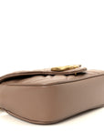 Calfskin Matelasse Super Mini GG Marmont Shoulder Bag Porcelain Rose