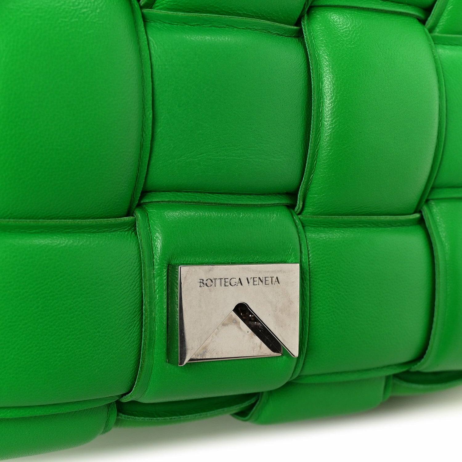 Nappa Maxi Intreccio Padded Cassette Crossbody Bag Parakeet