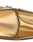 Metallic Nappa Small Devotion Envelope Top Handle Bag Gold