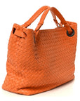 Nappa Intrecciato Bella Tote Orange