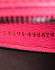 GG Supreme Monogram Textured Dollar Calfskin Web Ophidia Small Crossbody Bag Beige Ebony Fuchsia