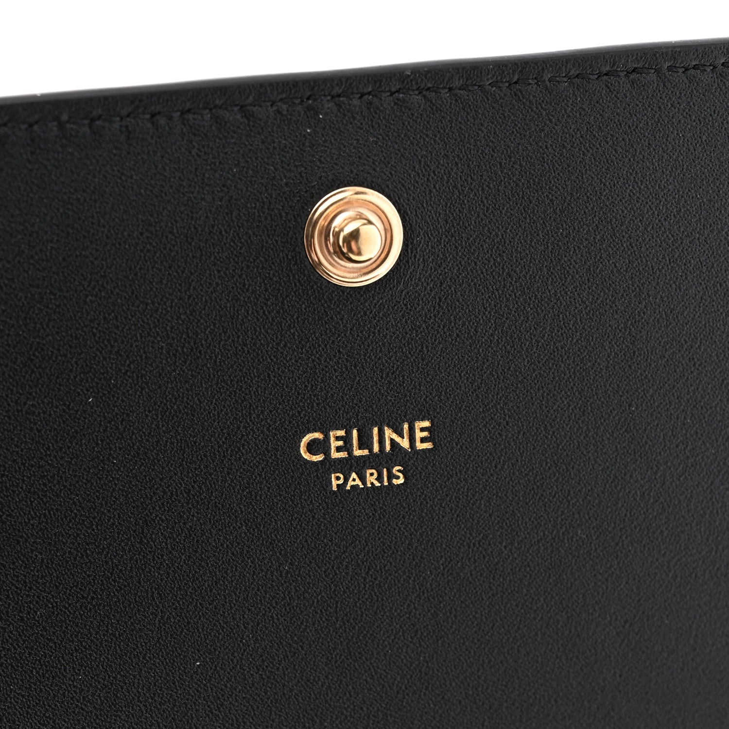 Shiny Calfskin Triomphe Multipochette Black