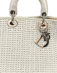 Lambskin Woven D1OR Tote White