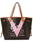 Monogram Sydney V Neverfull MM Rose Ballerine