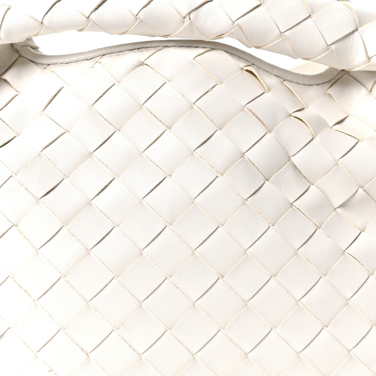 Calfskin Intrecciato Mini Hop White