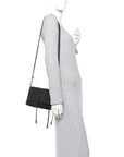 Nappa Intrecciato Small Double Pocket Flap Black