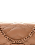Calfskin Matelasse Monochrome Super Mini GG Marmont Shoulder Bag Camelia