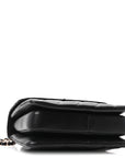 Lambskin Quilted Small Trendy CC Dual Handle Flap Bag Black