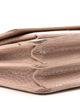 Calfskin Crocodile Embossed Medium Monogram Sunset Rose Antic