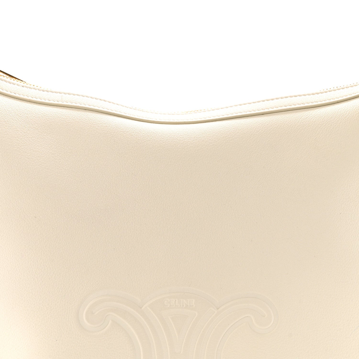 Supple Calfskin Cuir Triomphe Heloise Shoulder Bag White
