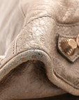 Agneau Giant 12 Rose Gold Hardware Work Gris Poivre