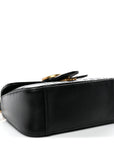 Calfskin Matelasse Mini GG Marmont Top Handle Shoulder Bag Black