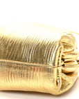 Metallic Bark Calfskin The Mini Pouch Gold