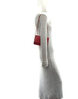 Lambskin Quilted Trendy CC Wallet On Chain WOC Red