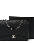 Caviar Quilted Maxi Double Flap Black