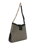 GG Supreme Monogram Medium Padlock Shoulder Bag Black