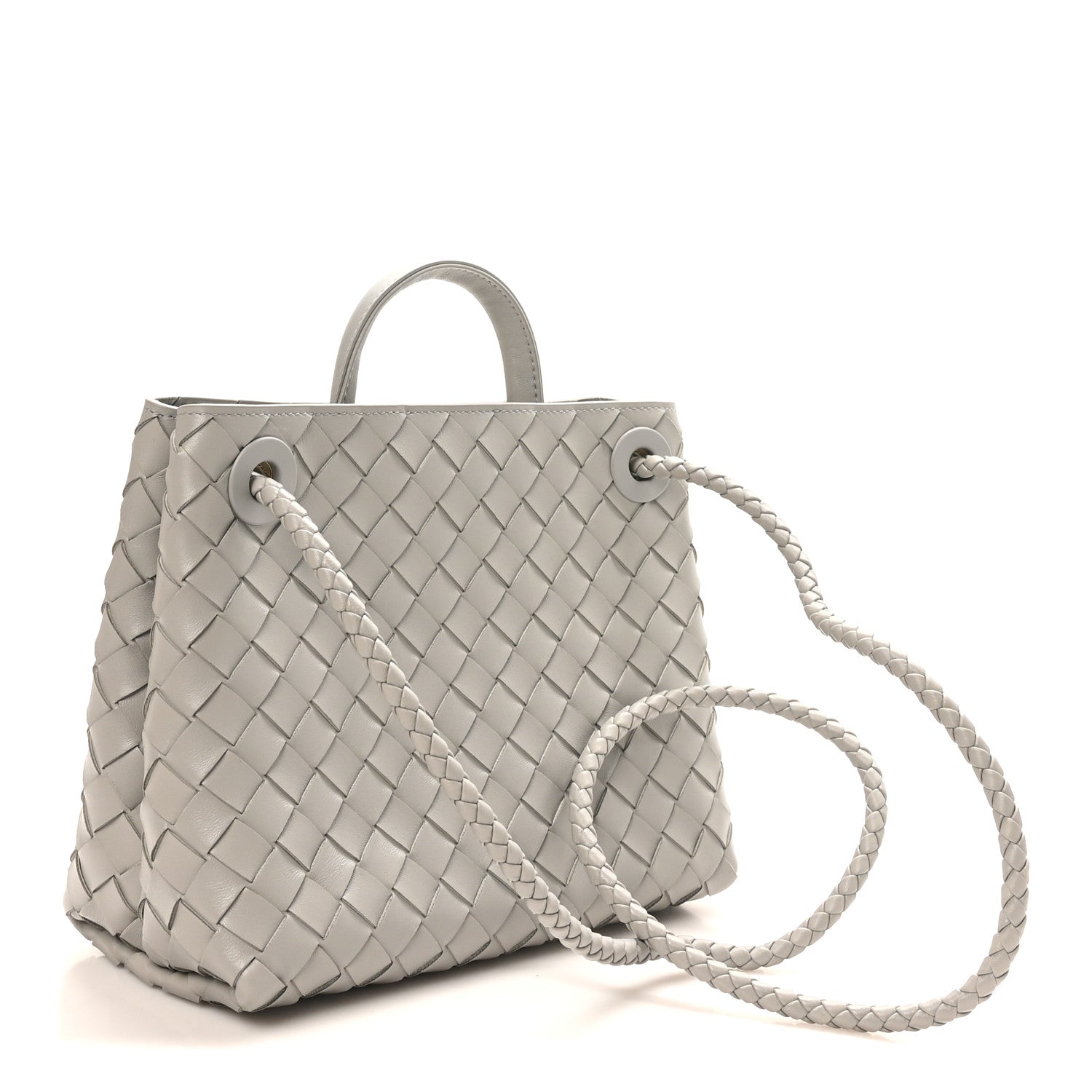 Nappa Intrecciato Small Andiamo Shoulder Bag Sterling