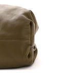 Smooth Butter Calf The Pouch Oversized Clutch Kaki Fondent