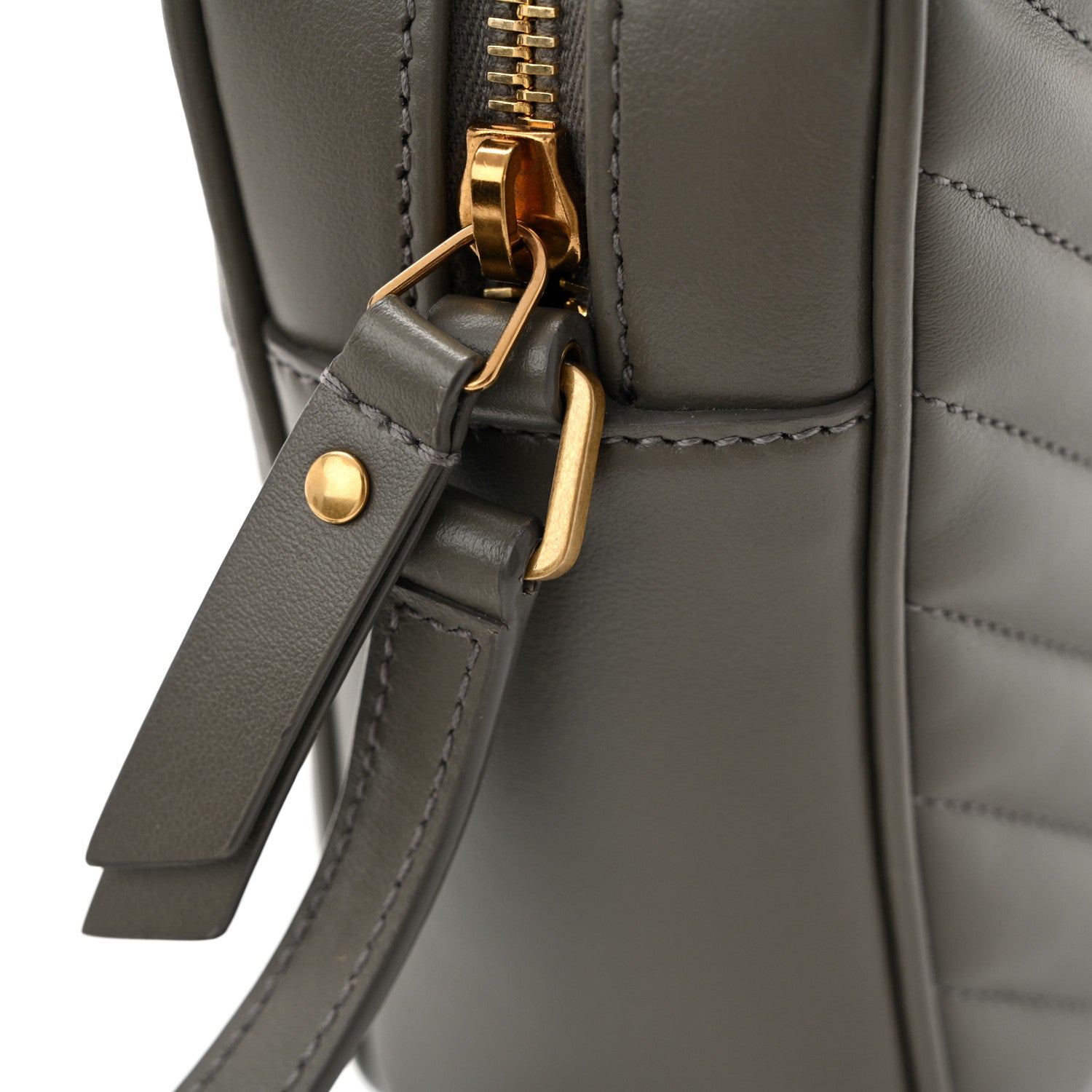 Calfskin Matelasse Monogram Lou Camera Bag Dusty Grey