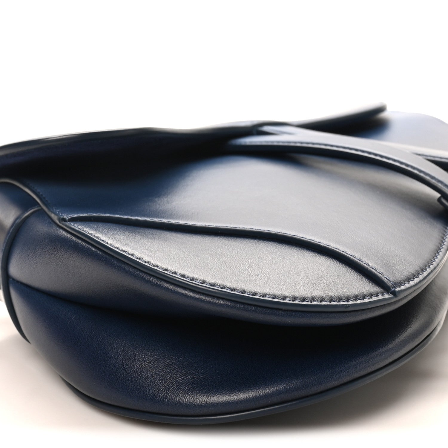 Calfskin Gradient Saddle Bag Indigo Blue