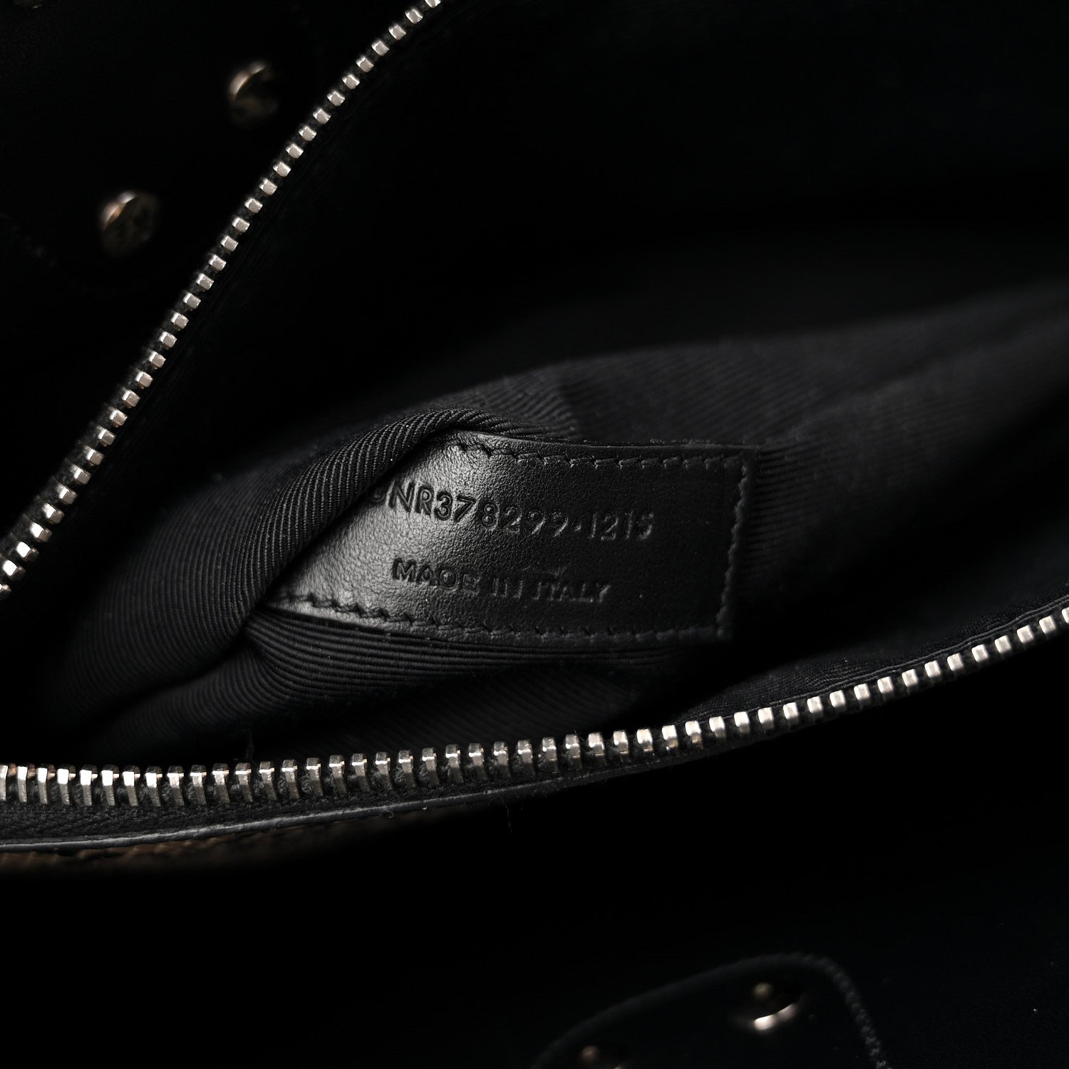 Grained Calfskin Embossed Python Small Sac De Jour Black