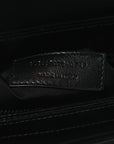 Calfskin Y Quilted Monogram Monochrome Toy Loulou Crossbody Bag Black
