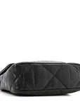 Goatskin Quilted Medium CHNL 19 Flap Black